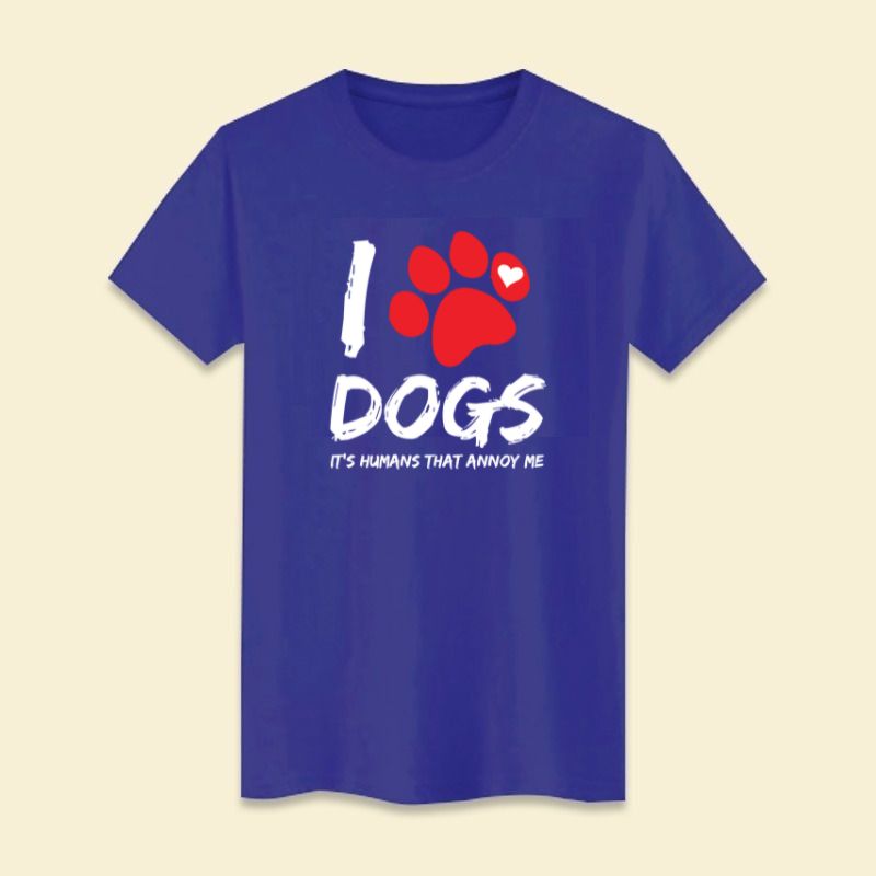 I love Dogs Blue T Shirt