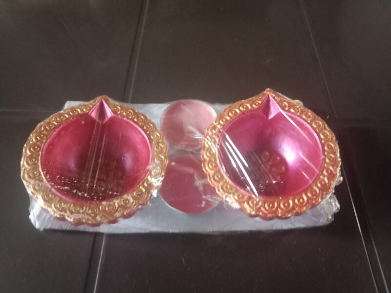 Diya Set of 2 - Pink